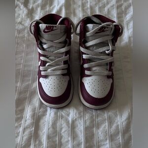 Nike Burgundy and White Sneakers